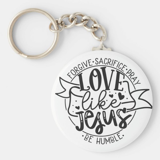 Kärlek som Jesus nyckelkedja Nyckelring (Framsidan)