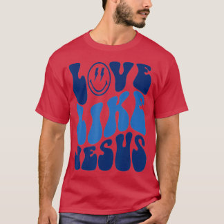 Kärlek som Jesus och den katolske prästen Retro Ch T Shirt
