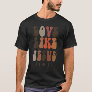 Kärlek som Jesus och den katolske prästen Retro Ch T Shirt