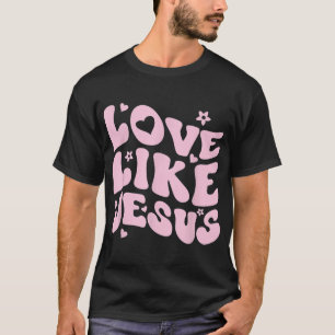Kärlek som Jesus och den katolske prästen Retro Ch T Shirt