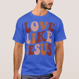 Kärlek som Jesus och den katolske prästen Retro Ch T Shirt