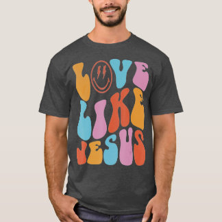 Kärlek som Jesus och den katolske prästen Retro Ch T Shirt