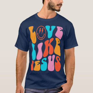 Kärlek som Jesus och den katolske prästen Retro Ch T Shirt