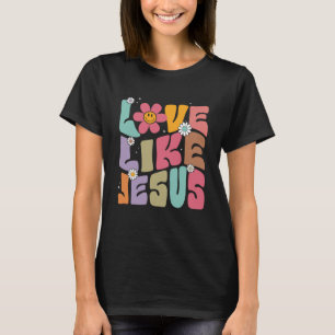 Kärlek som Jesus Religiösa Gud Hoodie med Ord på T Shirt
