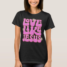 Kärlek som Jesus, Rosa Retro Daisy Cute Christian