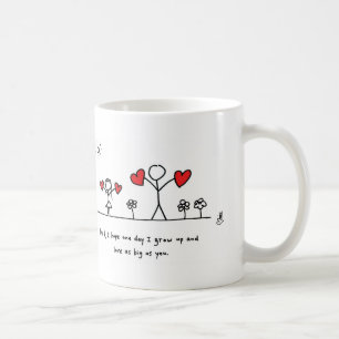 Kärlek som så är stor som pappa - vid hjärtor kaffemugg