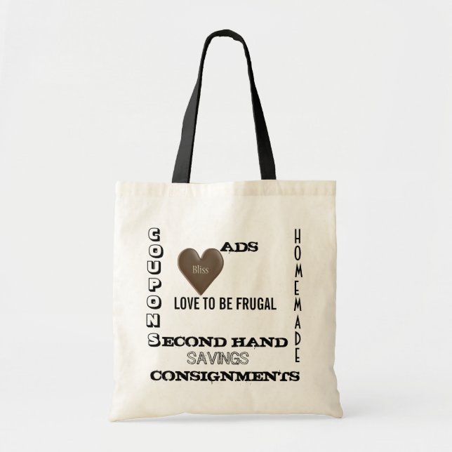 KÄRLEK SOM SKALL VARA FRUGAL BAG TYGKASSE (Framsidan)