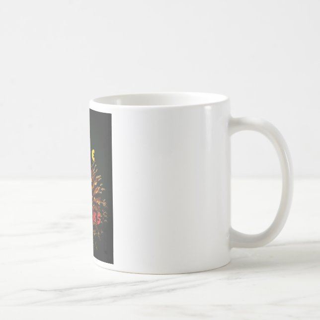 Kärlek som sparar Abstrakt Art Design-utskrift Kaffemugg (Höger)