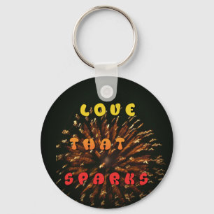 Kärlek som sparar Abstrakt Art Design-utskrift Nyckelring
