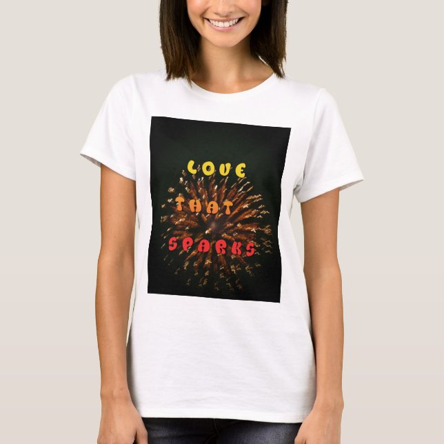 Kärlek som sparar Abstrakt Art Design-utskrift Tee (Framsida)