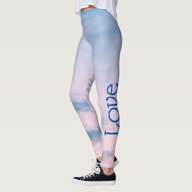 Kärlek sommarblå Yoga Byxor, baljväxter Leggings (Vänster)