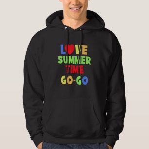 Kärlek, sommartid - Gå till grafisk textdesign Hoodie