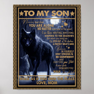 Kärlek son Brev till min son känner aldrig att Poster