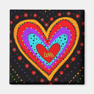 Kärlek Söt Abstrakt Heart Modern Inspirice Magnet