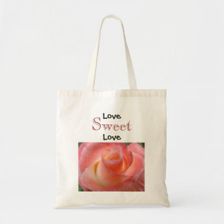 Kärlek Söt Kärlek Totebags Rosa Ros Blomma Tygkasse