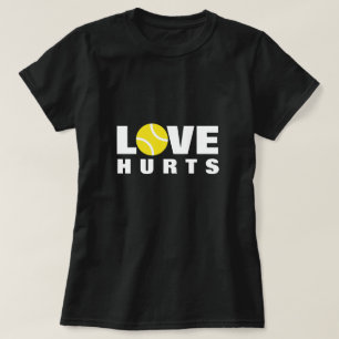 Kärlek, söt tennissport t-shirt för kvinnor