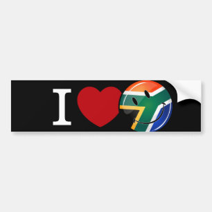 Kärlek South Afrika Smiling Flagga Bildekal