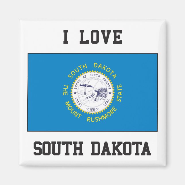 Kärlek South Dakota Magnet (Framsidan)