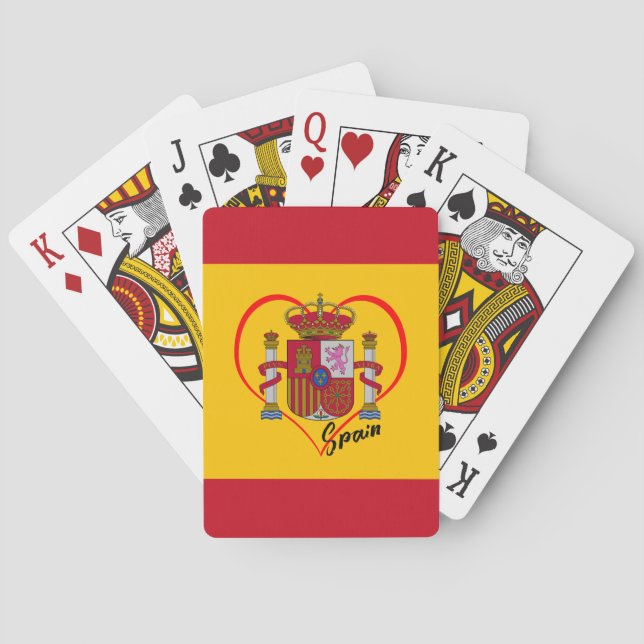 Kärlek Spanien-spel, patriotisk spansk flagga, Hea Casinokort (Baksidan)