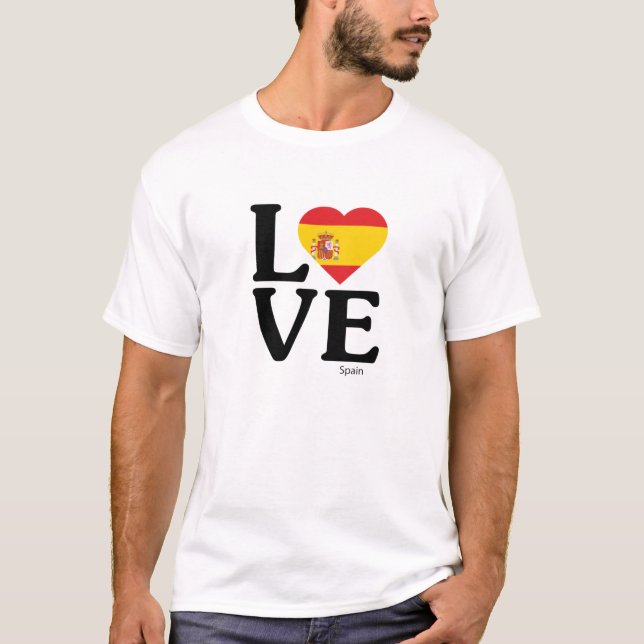 Kärlek Spanien T Shirt (Framsida)