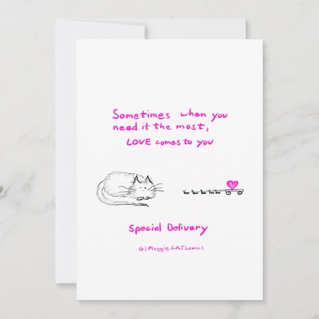 Kärlek, specialleverans tack kort (Framsida)
