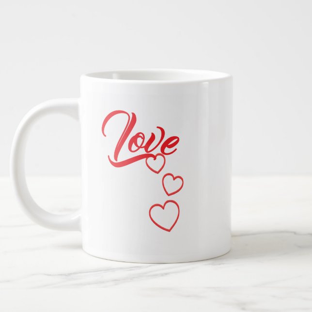 Kärlek Specialmugg Jumbo Mugg (Vänster)