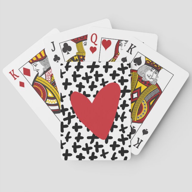 Kärlek spelar kort! XOX Casinokort (Baksidan)