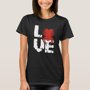 Kärlek Spider Arachnophile Spindelnät Insekt Cobwe T Shirt