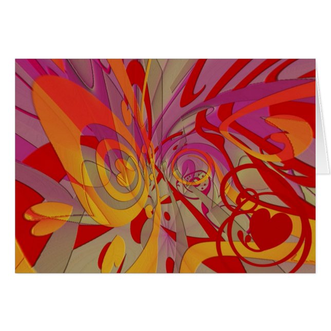 Kärlek SpiNz-kort Hälsningskort (Framsidan Horizontal)