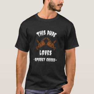 Kärlek Spooky Chick Par Halloween T Shirt