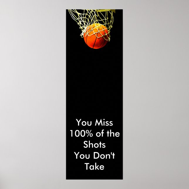 Kärlek Sports Motivational Quote Basketball Poster (Framsidan)