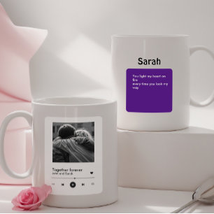 Kärlek: Spotify-Inspired Par Gift for Val Kaffemugg