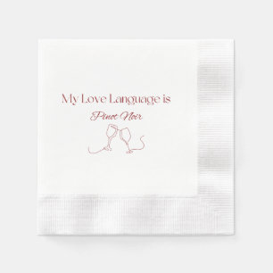 Kärlek Språk: Pinot Noir Party Napkins Pappersservett