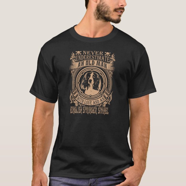 kärlek Springer Spain Funny Gift T Shirt (Framsida)