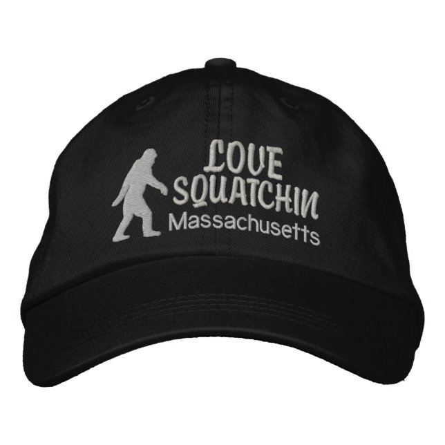 Kärlek Squatchin Broderad Keps (Framsida)