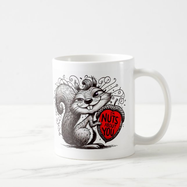 Kärlek Squirrel Kaffemugg (Höger)