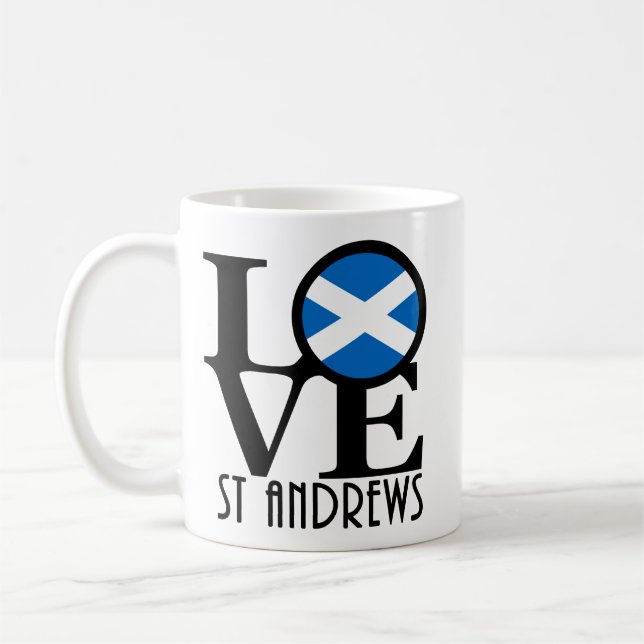 KÄRLEK St Andrews Scotland 11oz Kaffemugg (Vänster)