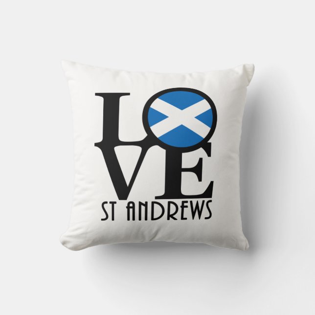KÄRLEK St Andrews Skottland Kudde (Framsida)