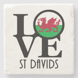 KÄRLEK St Davids Wales Stenunderlägg