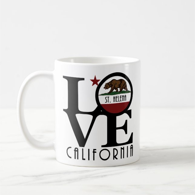 KÄRLEK St Helena California 11oz Kaffemugg (Vänster)