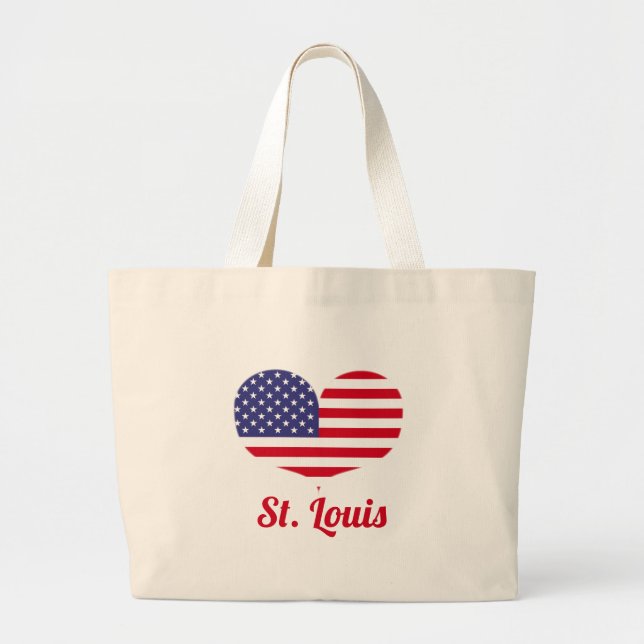 Kärlek St. Louis | Anpassningsbar City - Amerikans Jumbo Tygkasse (Framsidan)