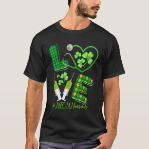 Kärlek St Patrick S Nicu Nurse Life Irish Shamrock T Shirt