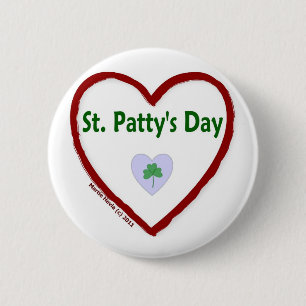 Kärlek St. Pattys dag Knapp