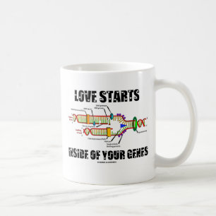 Kärlek startar insida av dina gener kaffemugg
