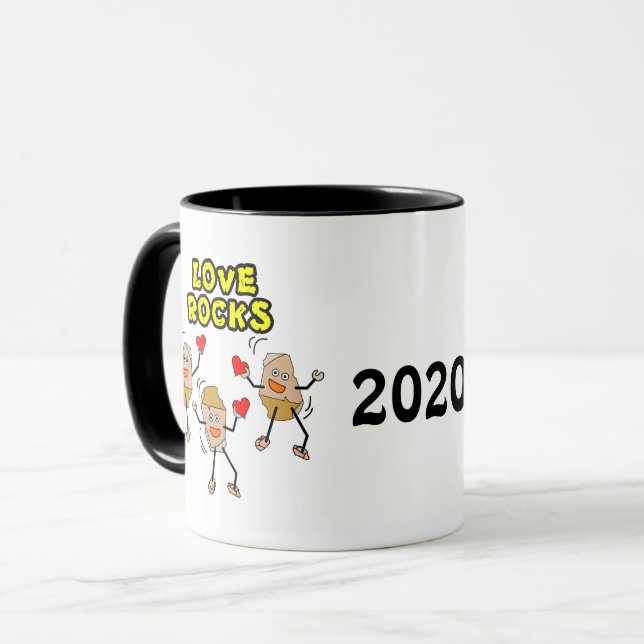 Kärlek Sten Mugg (Framsida vänster)