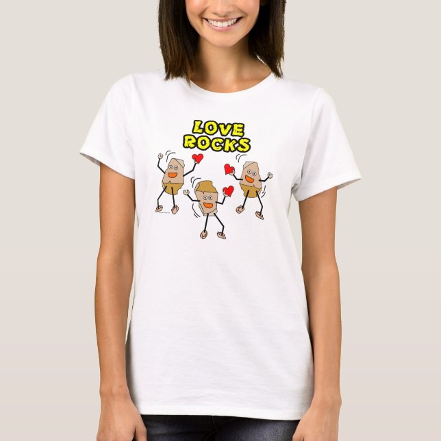 Kärlek Sten T Shirt (Framsida)