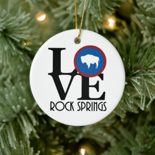 KÄRLEK Sten Vår Wyoming Julgransprydnad Keramik