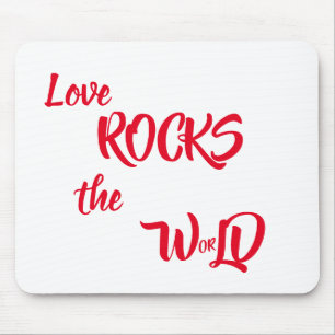 Kärlek Sten: World Phrase Mouse Pad Musmatta