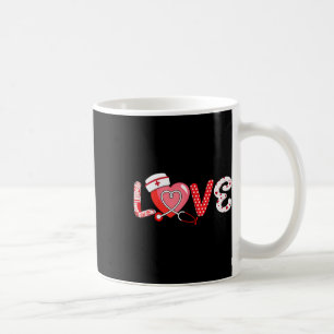 Kärlek Stethoscope Nurse Life Valentine Day Nurse Kaffemugg