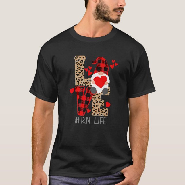 KÄRLEK Stethoscope RN Life Alla hjärtans dag 2022  T Shirt (Framsida)